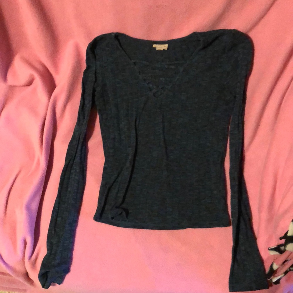 Blue Crop Top